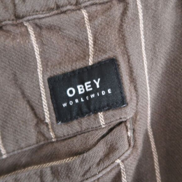 OBEY Worldwide Striped Drawstring Pants - Size Small - Picture 7 of 9